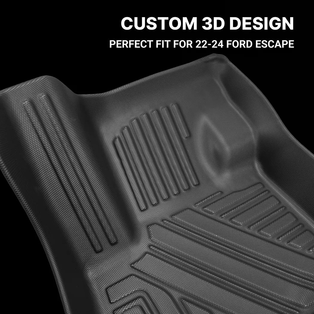 Close-up of Ford Escape Floor Mats  |  2020-2024 Models Custom Fit - view 2 (product view)