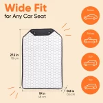Car Seat Back Protector  |  White “Hexy” by Owleys - View 3