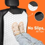 Car Seat Back Protector  |  White “Hexy” by Owleys - View 6