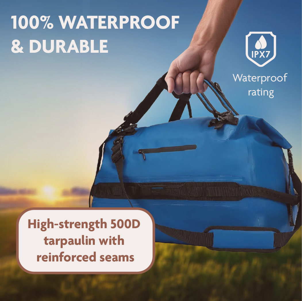 Waterproof Duffel Bag  |  “Trek Duffel” by Owleys - View 3