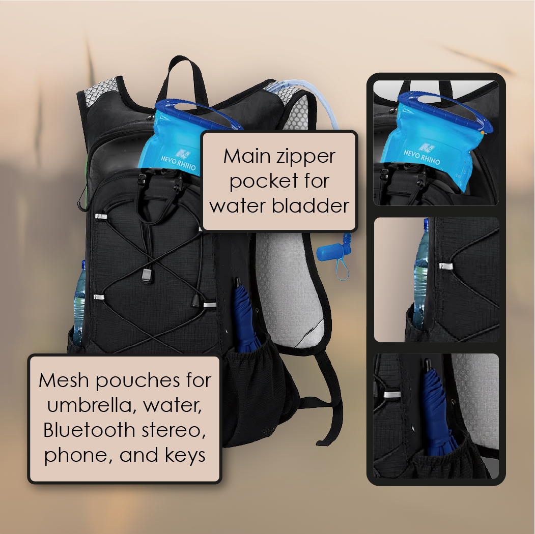 Close-up of Hydration Pack  |  “Hydrotrail” by Owleys - view 2 (product view)