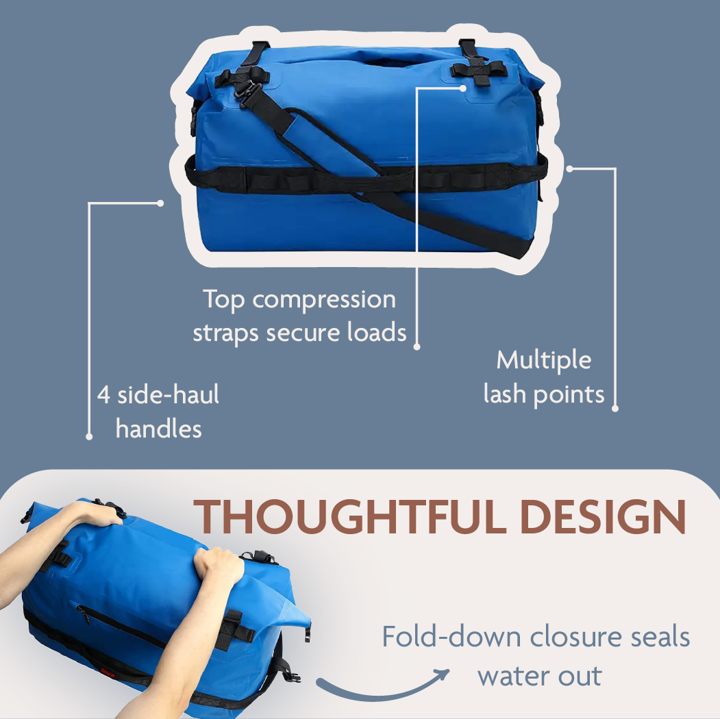 Waterproof Duffel Bag  |  “Trek Duffel” by Owleys - View 6