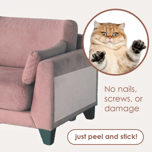 Close-up of Cat Scratch Furniture Protector  |  “Feline Guard” by Owleys - view 2 (product view)