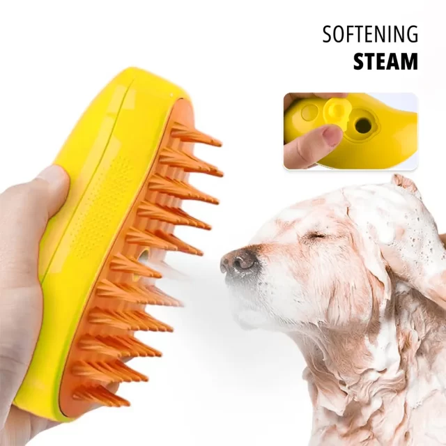 Close-up of Dog Brush for Shedding Dogs  |  “Vapor” by Owleys - view 2 (product view)