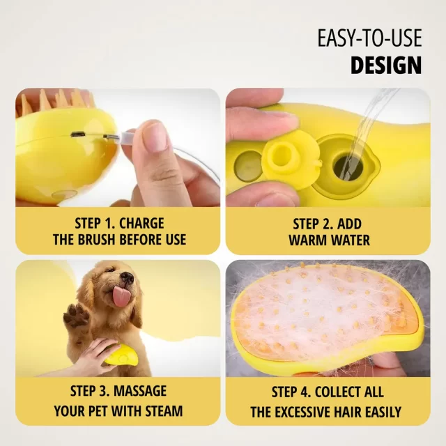 Dog Brush for Shedding Dogs  |  “Vapor” by Owleys product image 3 (product view)