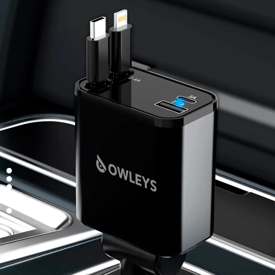 Retractable Car Charger  |  “Charge Flex” by Owleys in detail - image 1 (product view)