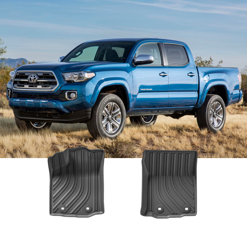 Toyota Tacoma Floor Mats – Eco-Safe TPE  |  2016-2023 Models Custom Fit - View 1