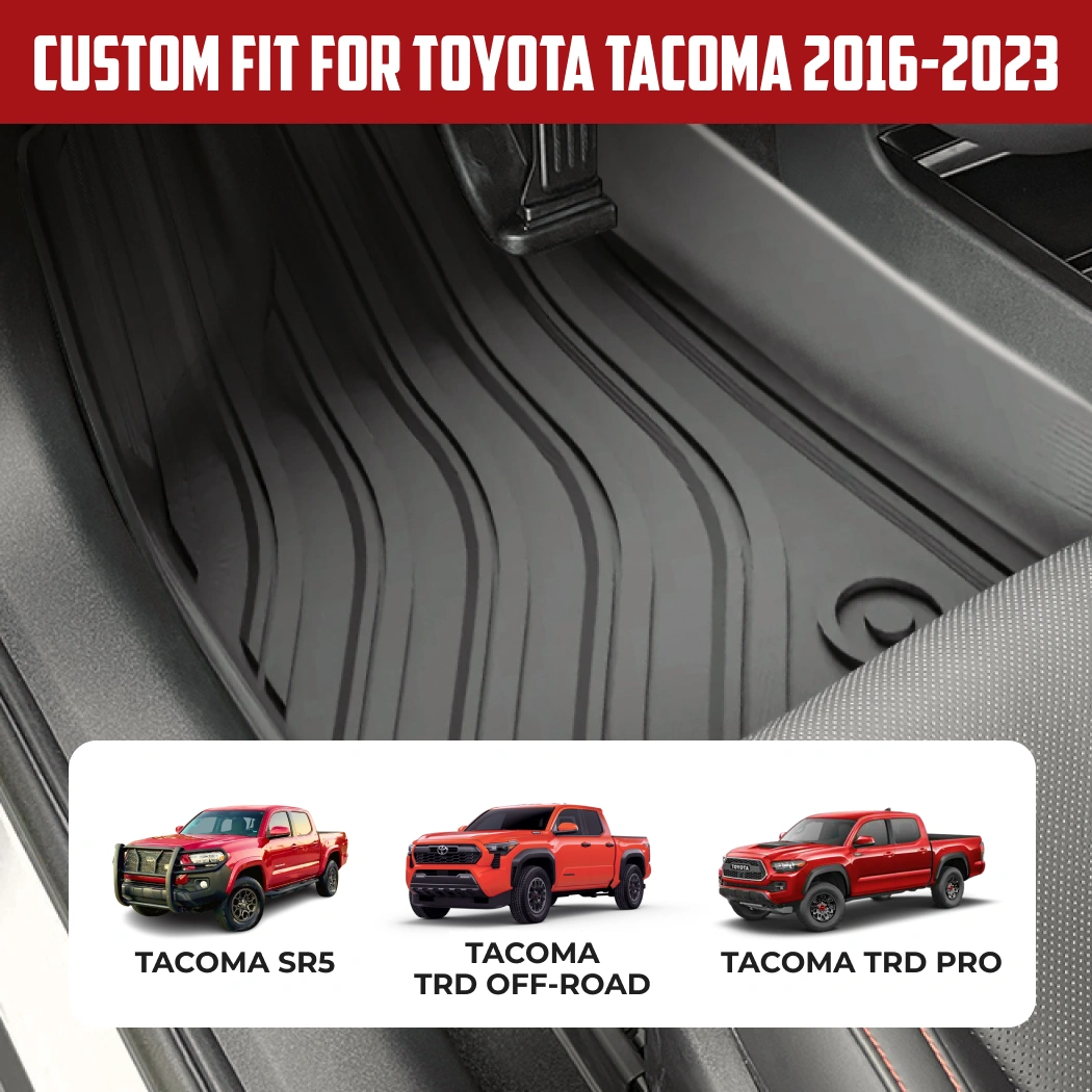 Toyota Tacoma Floor Mats  |  2016-2023 Models Custom Fit - View 3