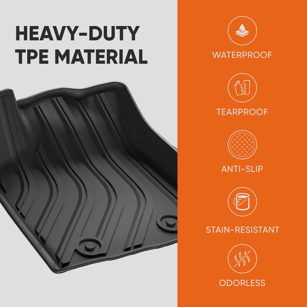 Toyota Tacoma Floor Mats – Eco-Safe TPE  |  2016-2023 Models Custom Fit - View 6