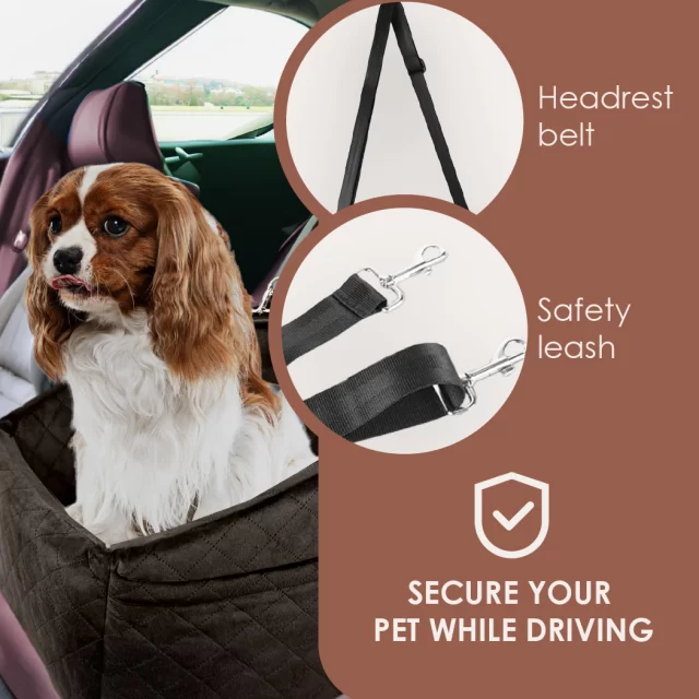 Close-up of Dog Car Booster Seat  |  “Paws Ride” by Owleys - view 2 (product view)