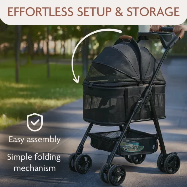 Folding Dog Stroller  |  “Carry Me” by Owleys product image 3 (product view)