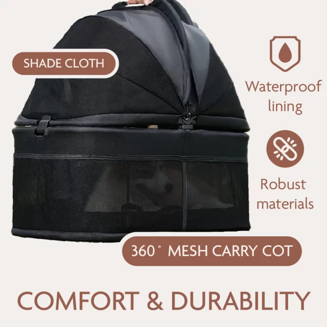 Folding Dog Stroller  |  “Carry Me” by Owleys in detail - image 1 (product view)