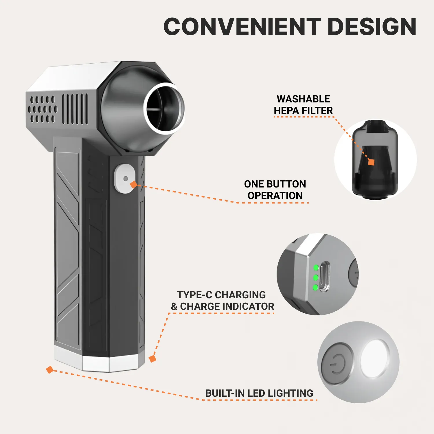 Portable Car Vacuum Cleaner  |  “CrossClean” by Owleys - View 4