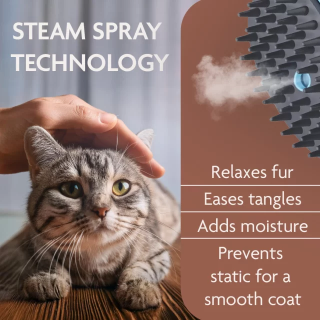 Cat Steam Brush  |  “Happy Fur” by Owleys in detail - image 1 (product view)