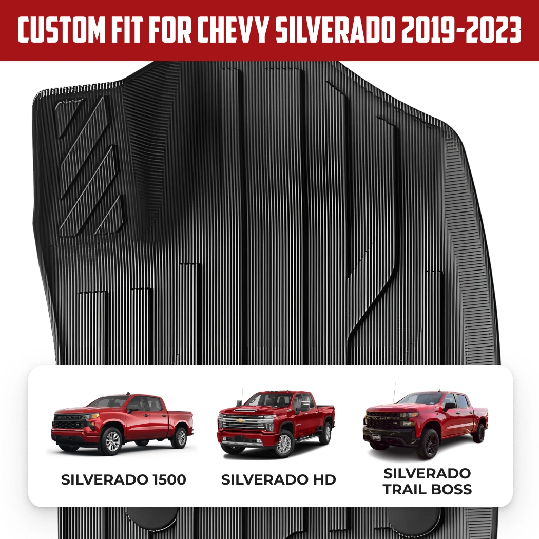 Chevy Silverado Floor Mats  |  2019-2023 Models Custom Fit - View 3