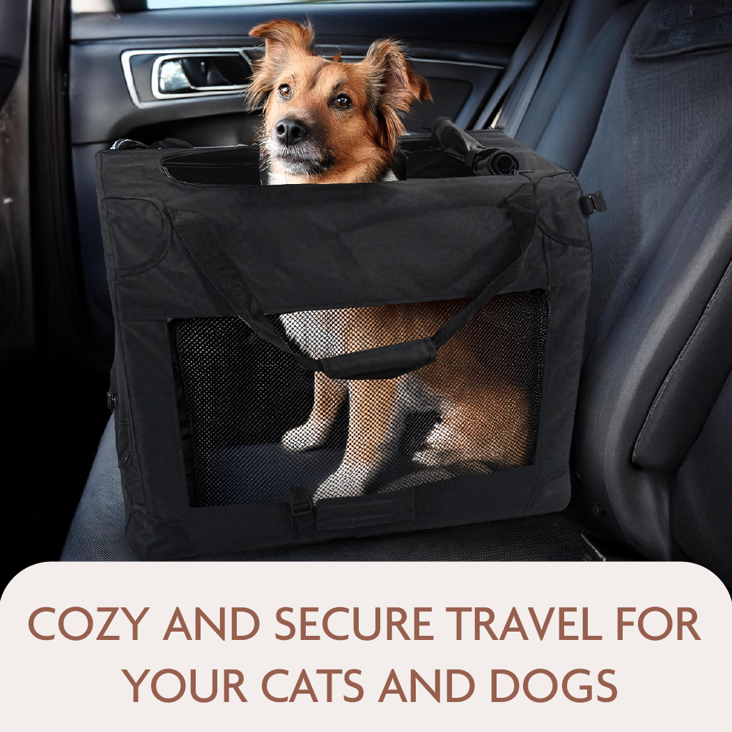 Close-up of Folding Dog Carrier  |  “Pup Crate” by Owleys - view 2 (product view)