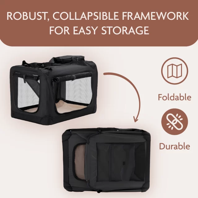 Detailed look at Folding Dog Carrier  |  “Pup Crate” by Owleys - image 4 (product view)