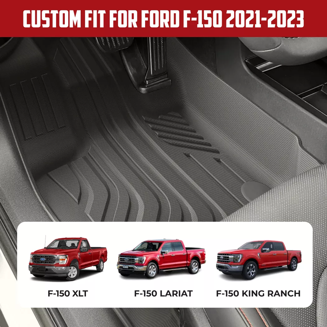 Ford F-150 Floor Mats  |  2021-2023 Models Custom Fit - View 3