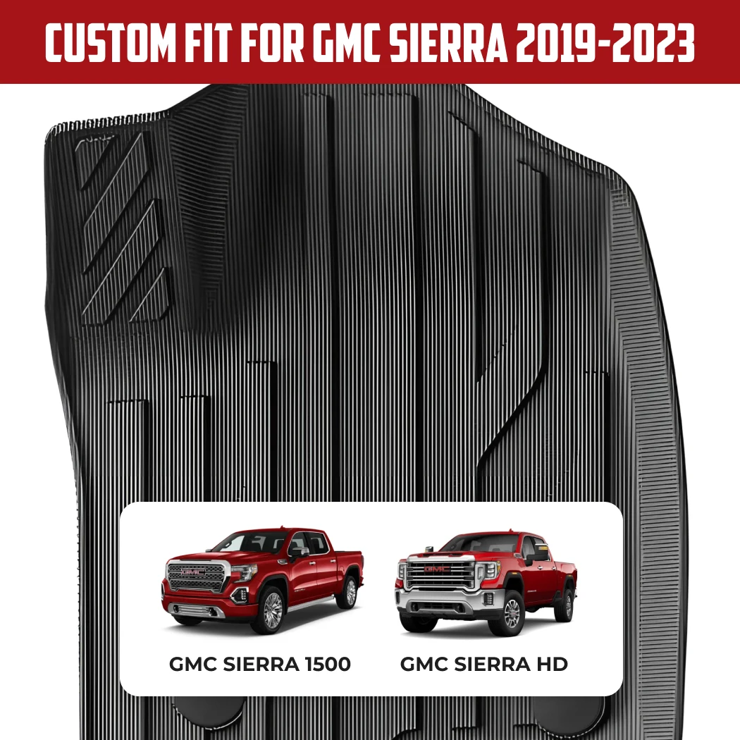 GMC Sierra Floor Mats  |  2019-2023 Models Custom Fit - View 3