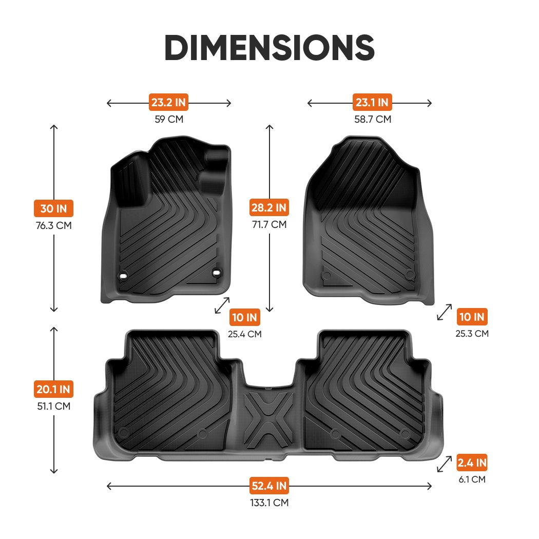 Honda CR-V Floor Mats – Eco-Safe TPE  |  2023 Model Custom Fit - View 5