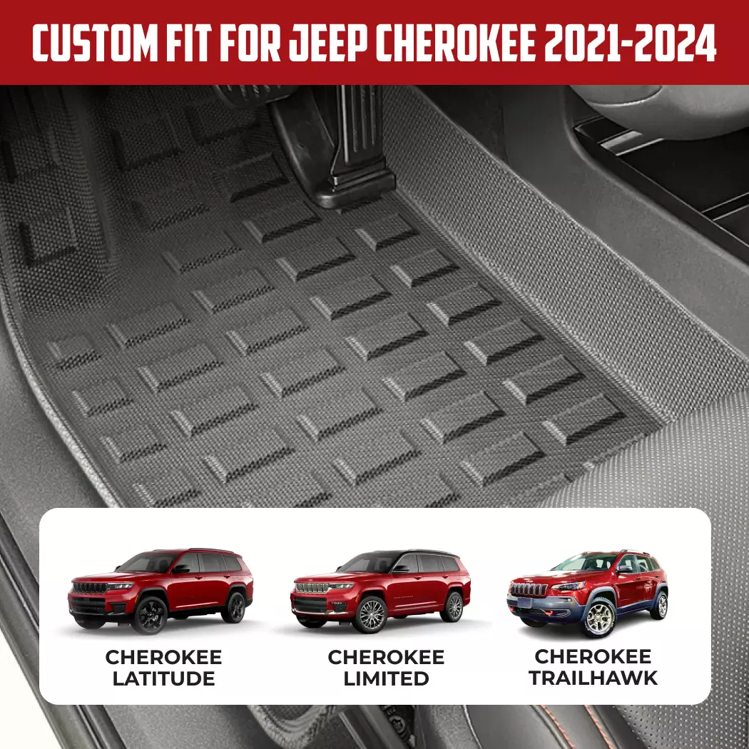 Jeep Grand Cherokee Floor Mats  |  2021-2024 Models Custom Fit - View 3