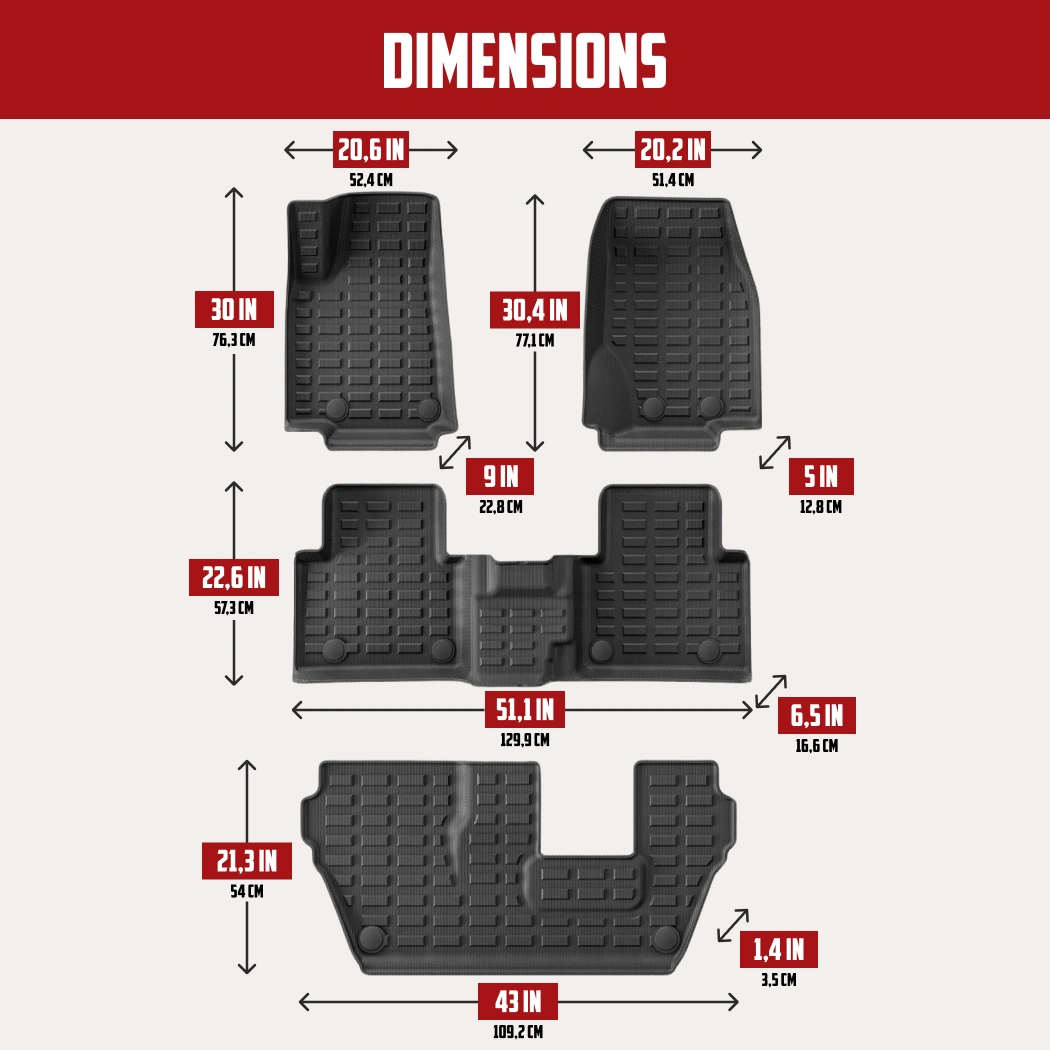 Jeep Grand Cherokee Floor Mats  |  2021-2024 Models Custom Fit - View 4