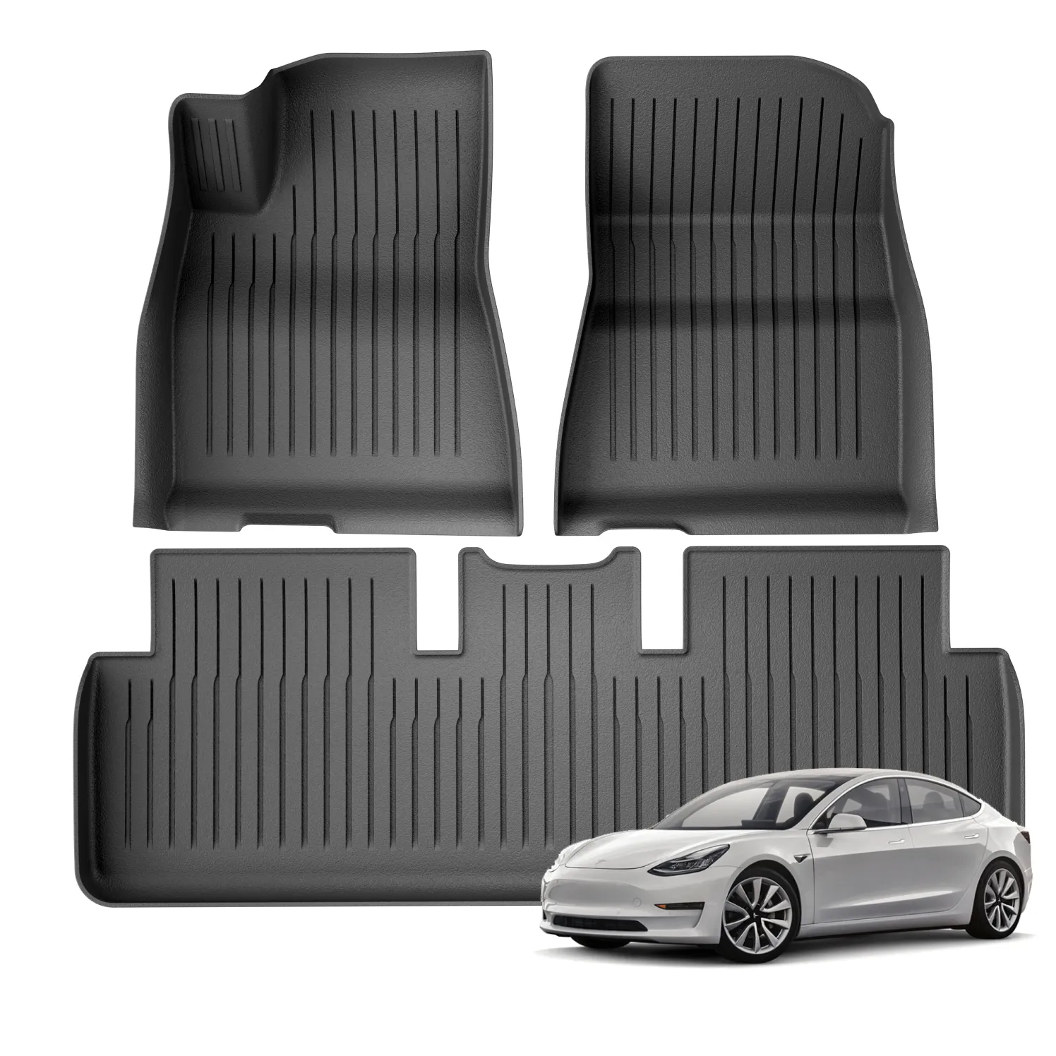 Image of Tesla Model 3 Floor Mats Set - view 0 (product view)