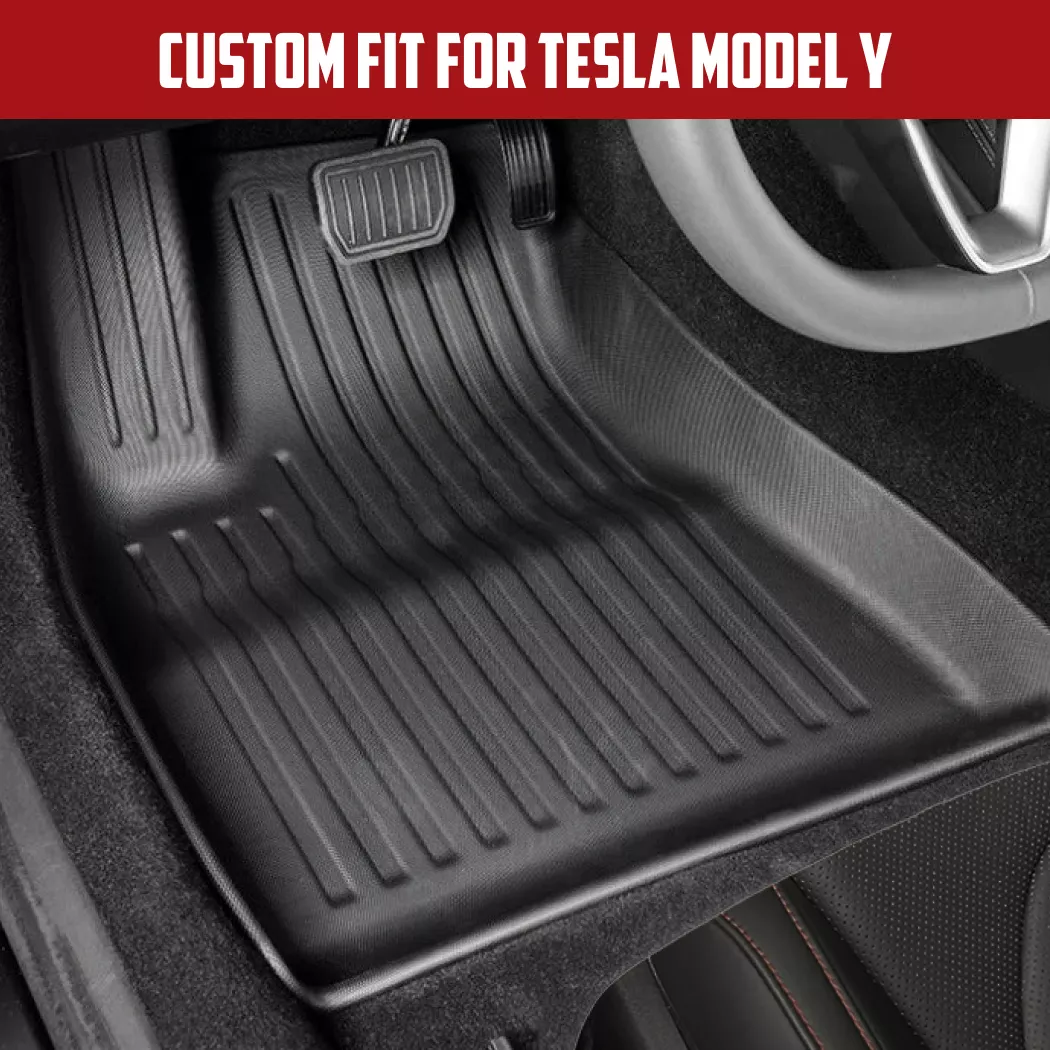 Tesla Model Y Floor Mats  |  Custom Fit - View 3