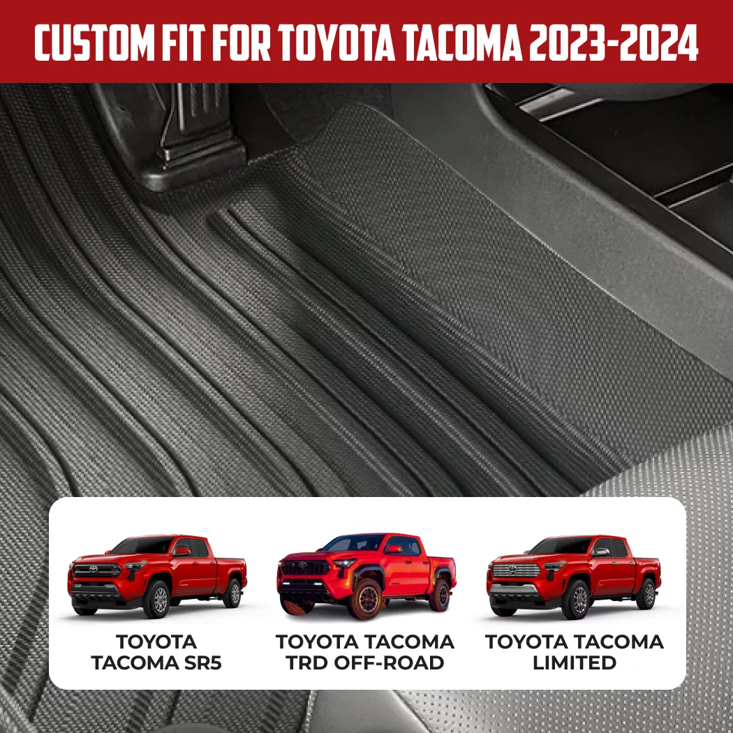 Toyota Tacoma Floor Mats  |  2023-2024 Models Custom Fit - View 3