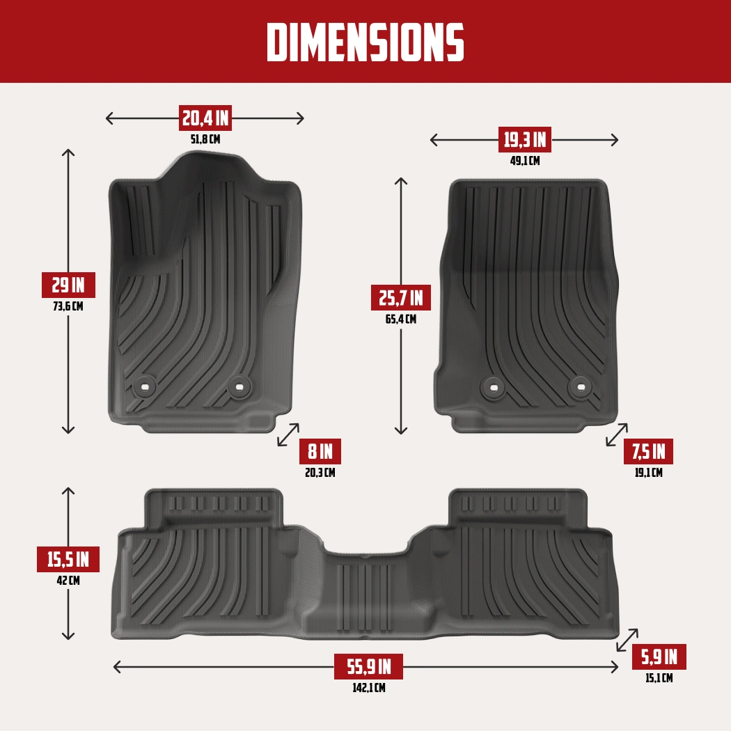 Toyota Tacoma Floor Mats  |  2023-2024 Models Custom Fit - View 4