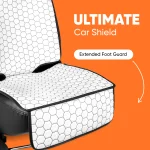 Car Seat Protector Mat  |  White “Hexy” by Owleys - View 4