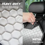Car Seat Protector Mat  |  White “Hexy” by Owleys - View 6