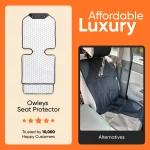 Car Seat Protector Mat  |  White “Hexy” by Owleys - View 8