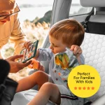 Car Seat Protector Mat  |  White “Hexy” by Owleys - View 10