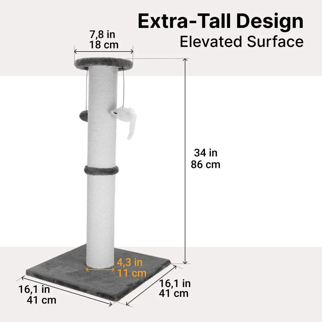 Close-up of Cat Scratching Post  |  “Purr Pad” by Owleys - view 2 (product view)