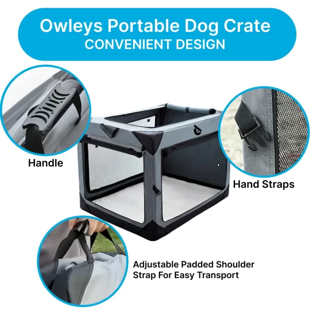 Close-up of Foldable Pet Crate  |  “Quick Kennel” by Owleys - view 2 (product view)