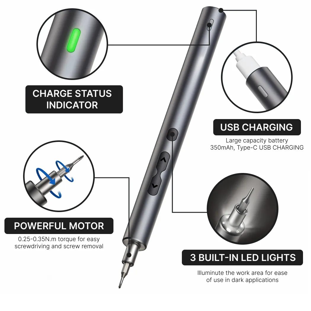 Mini Electric Screwdriver Set  |  “Fix Twist” by Owleys - View 2