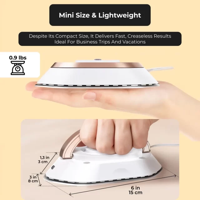 Detailed look at Mini Travel Iron with Steam  |  “Minimi” by Owleys - image 4 (product view)