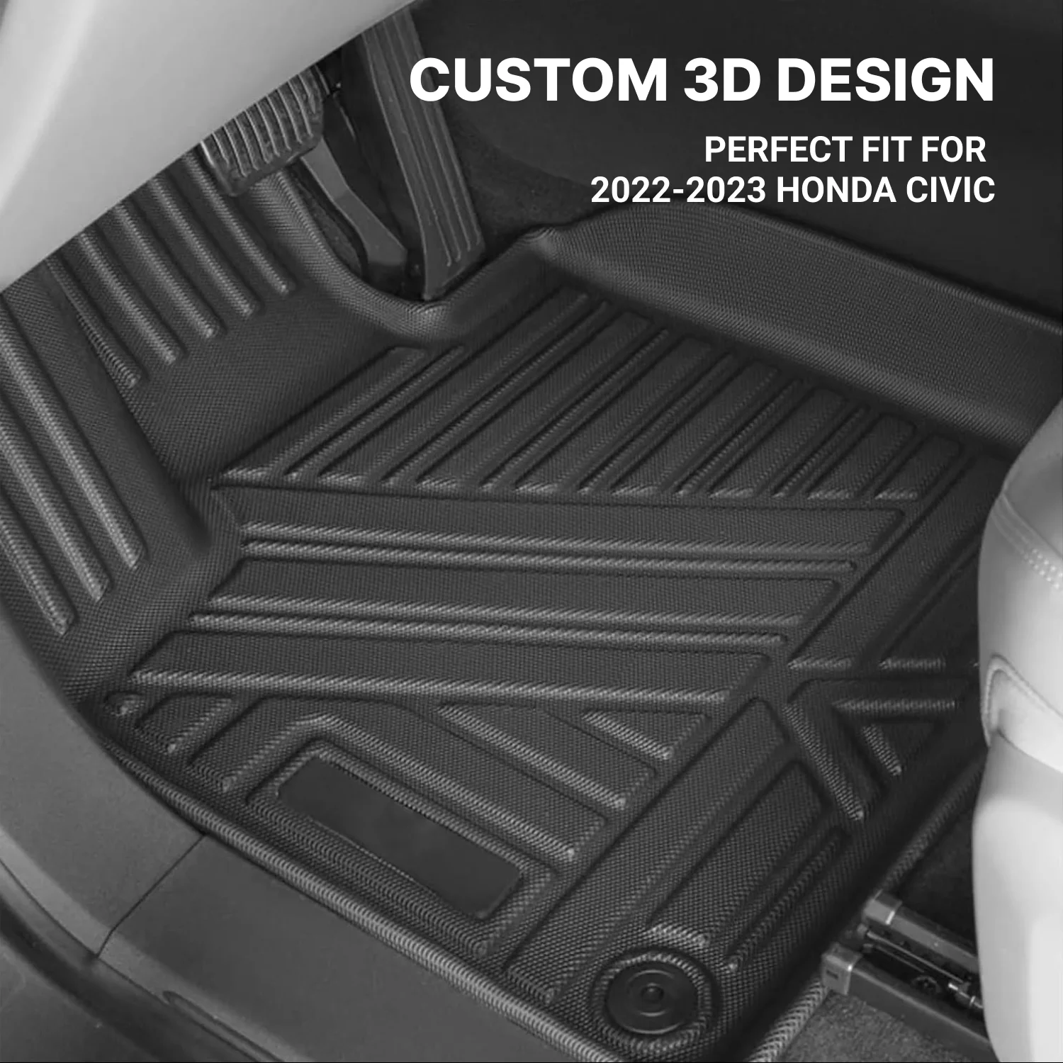 Honda Civic Floor Mats  |  2022-2023 Models Custom Fit in detail - image 1 (product view)