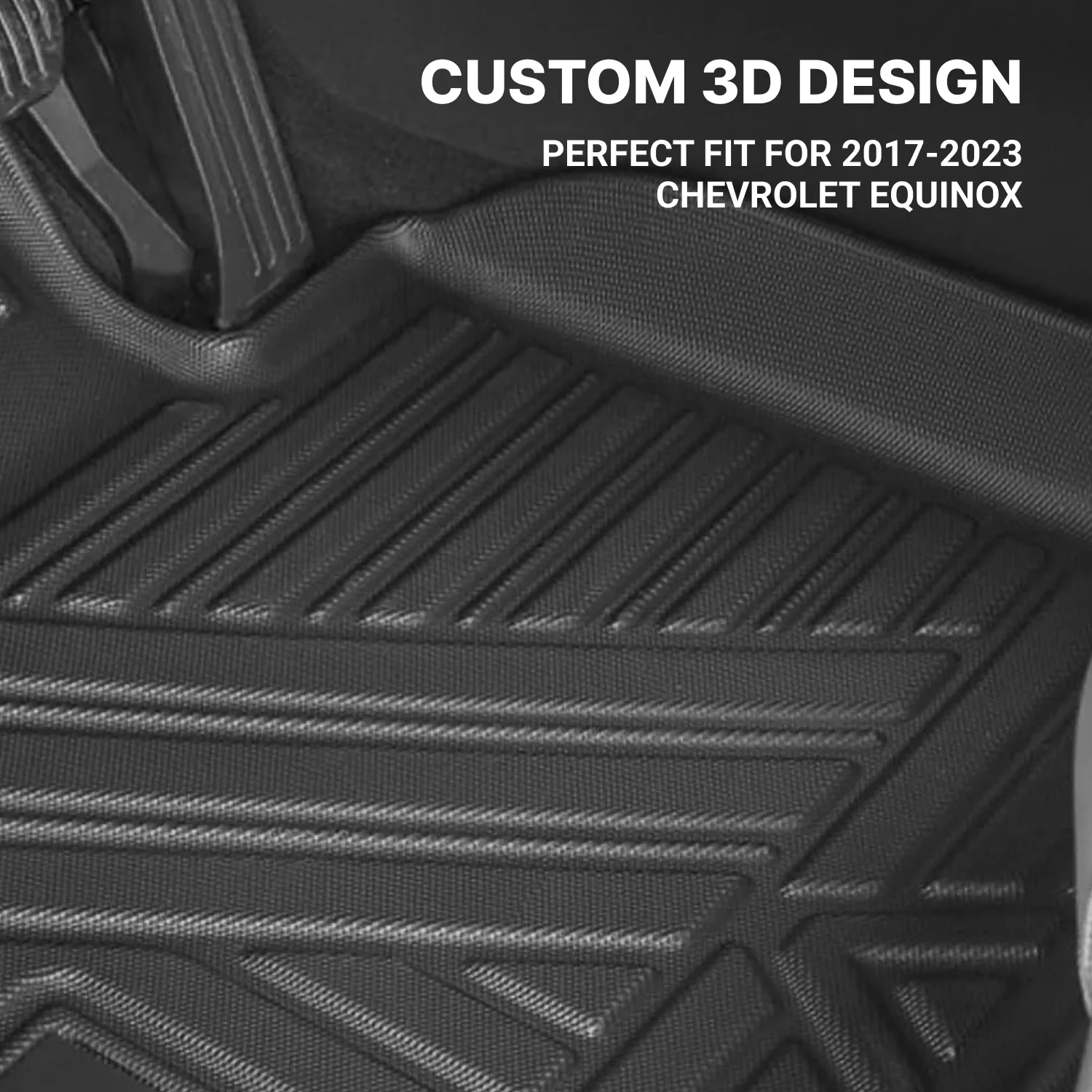 Chevy Equinox Floor Mats  |  2017-2023 Models Custom Fit in detail - image 1 (product view)