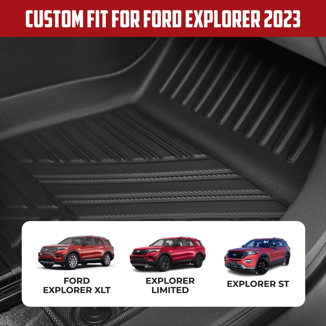 Ford Explorer Floor Mats  |  6-Seater 2023 Model Custom Fit - View 3