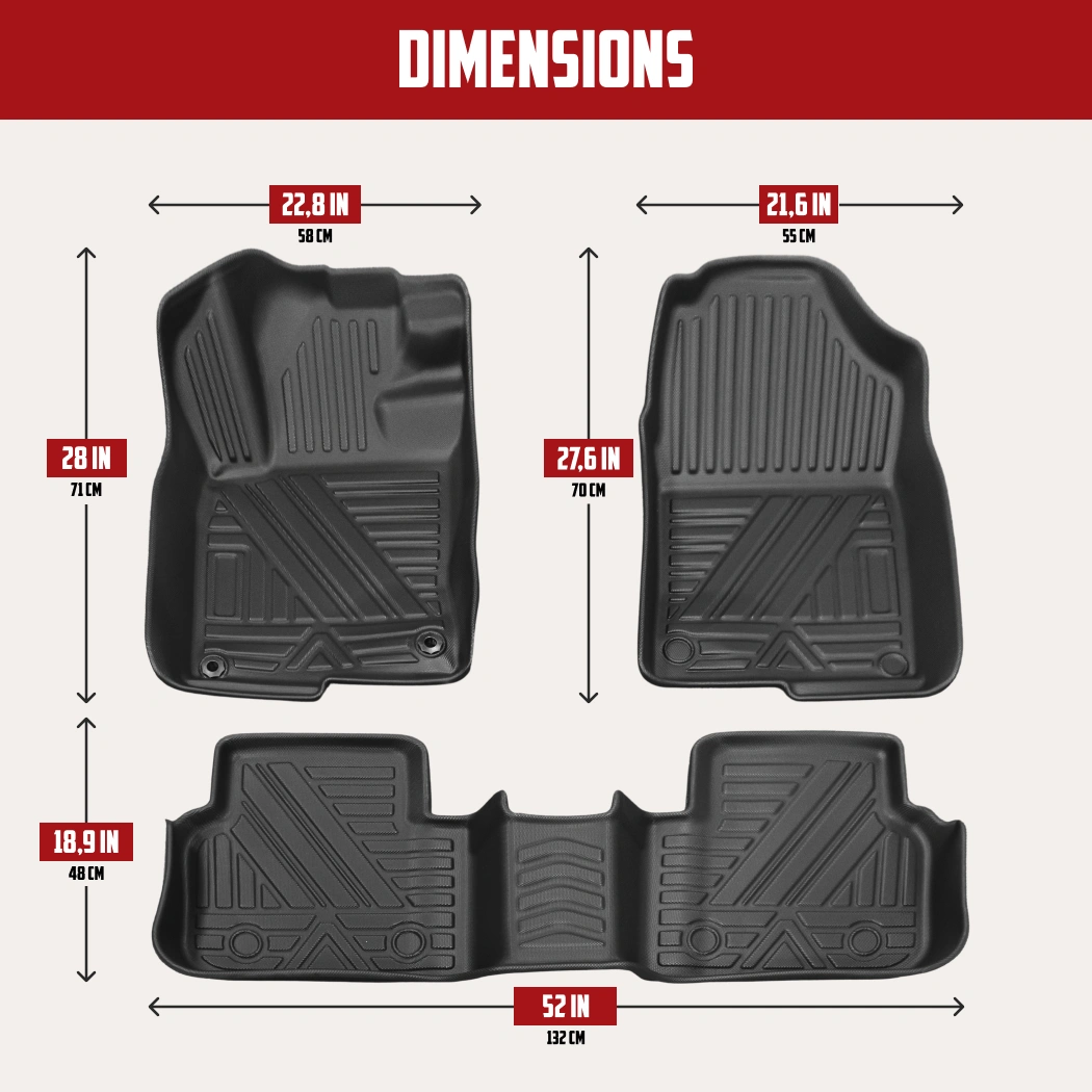 Honda Civic Floor Mats  |  2022-2023 Models Custom Fit - View 4