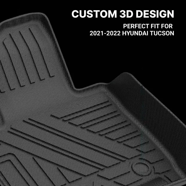 Close-up of Hyundai Tucson Floor Mats  |  2021-2022 Models Custom Fit - view 2 (product view)