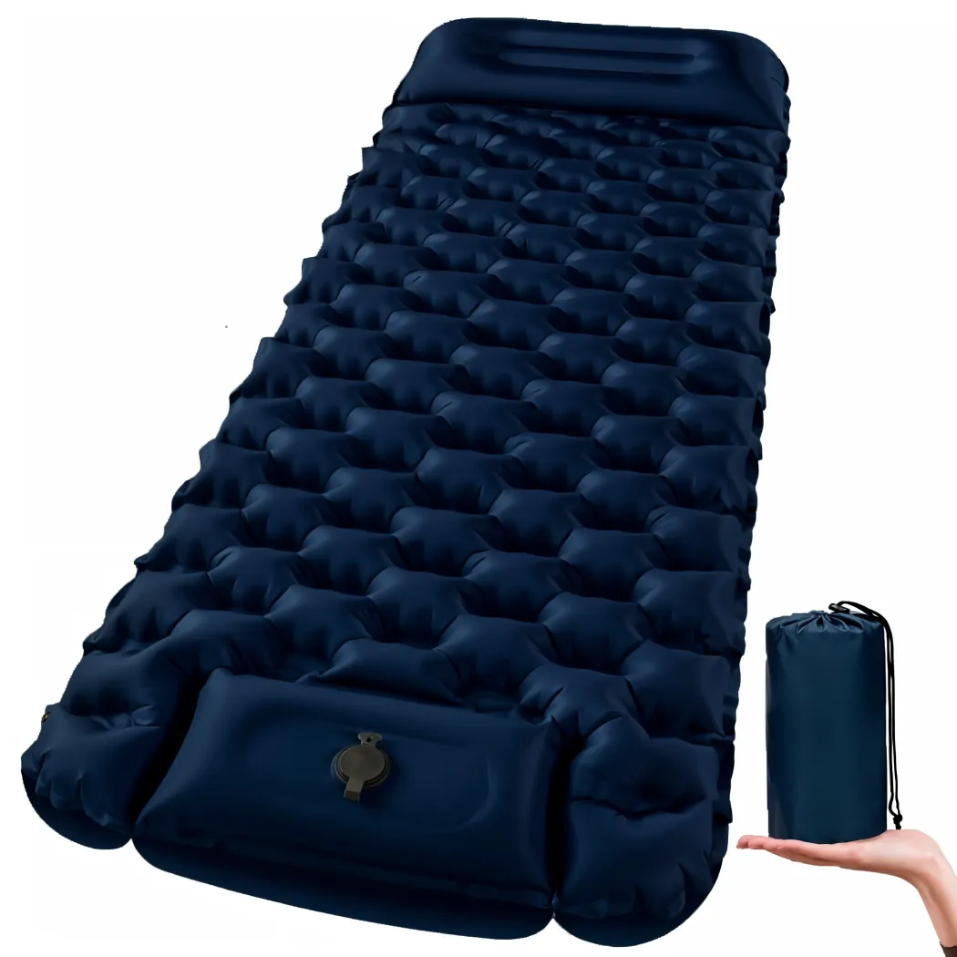 Camping Inflatable Sleeping Pad With Pillows  |  “Inflateo” by Owleys