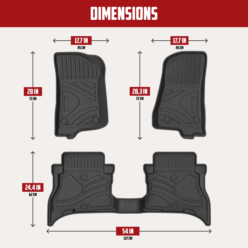 Jeep Wrangler Floor Mats  |  2021-2024 Models Custom Fit - View 4