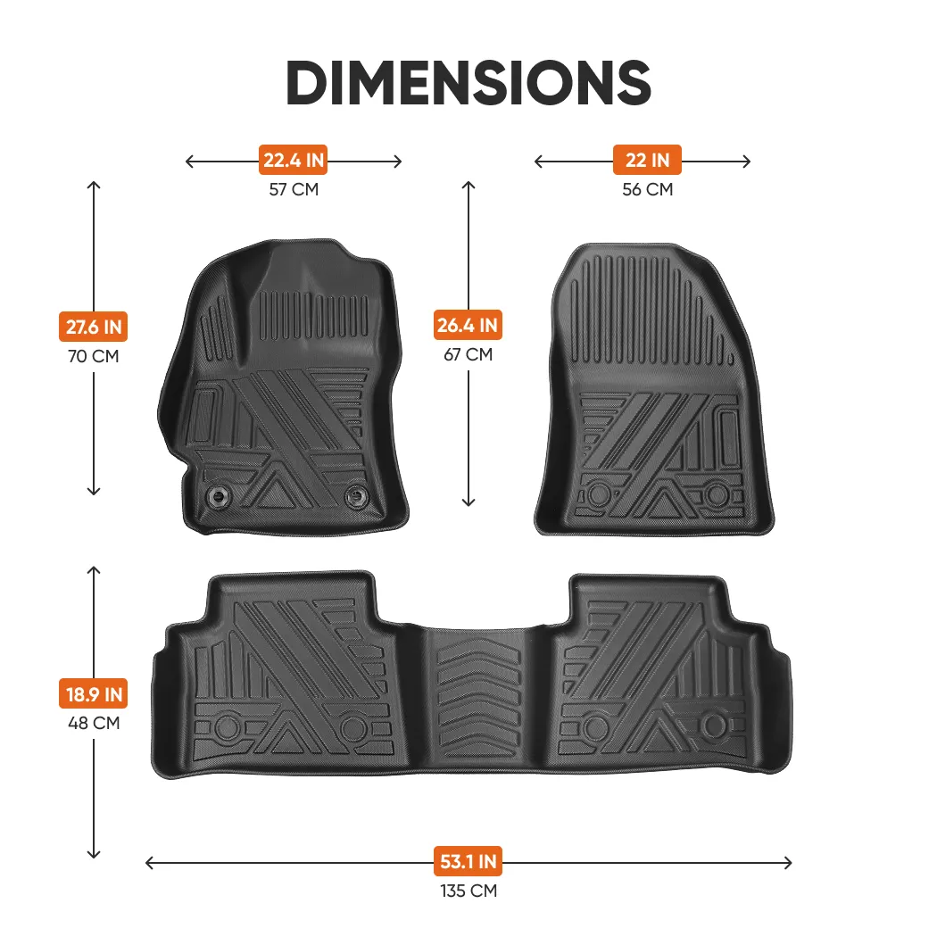 Toyota Corolla Floor Mats – Odorless, Eco-Safe TPE  |  2019-2023 Models Custom Fit - View 5