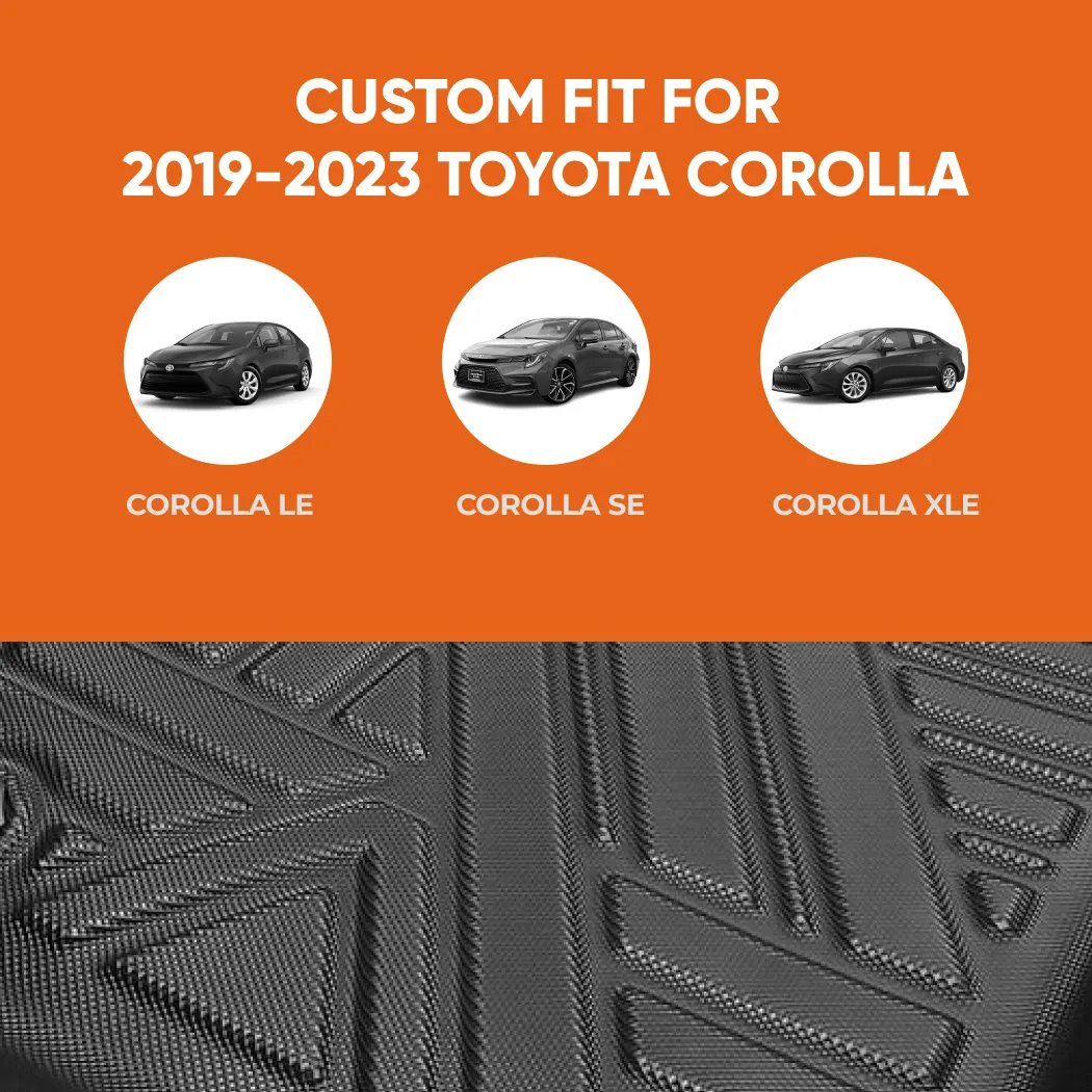 Toyota Corolla Floor Mats – Odorless, Eco-Safe TPE  |  2019-2023 Models Custom Fit - View 6
