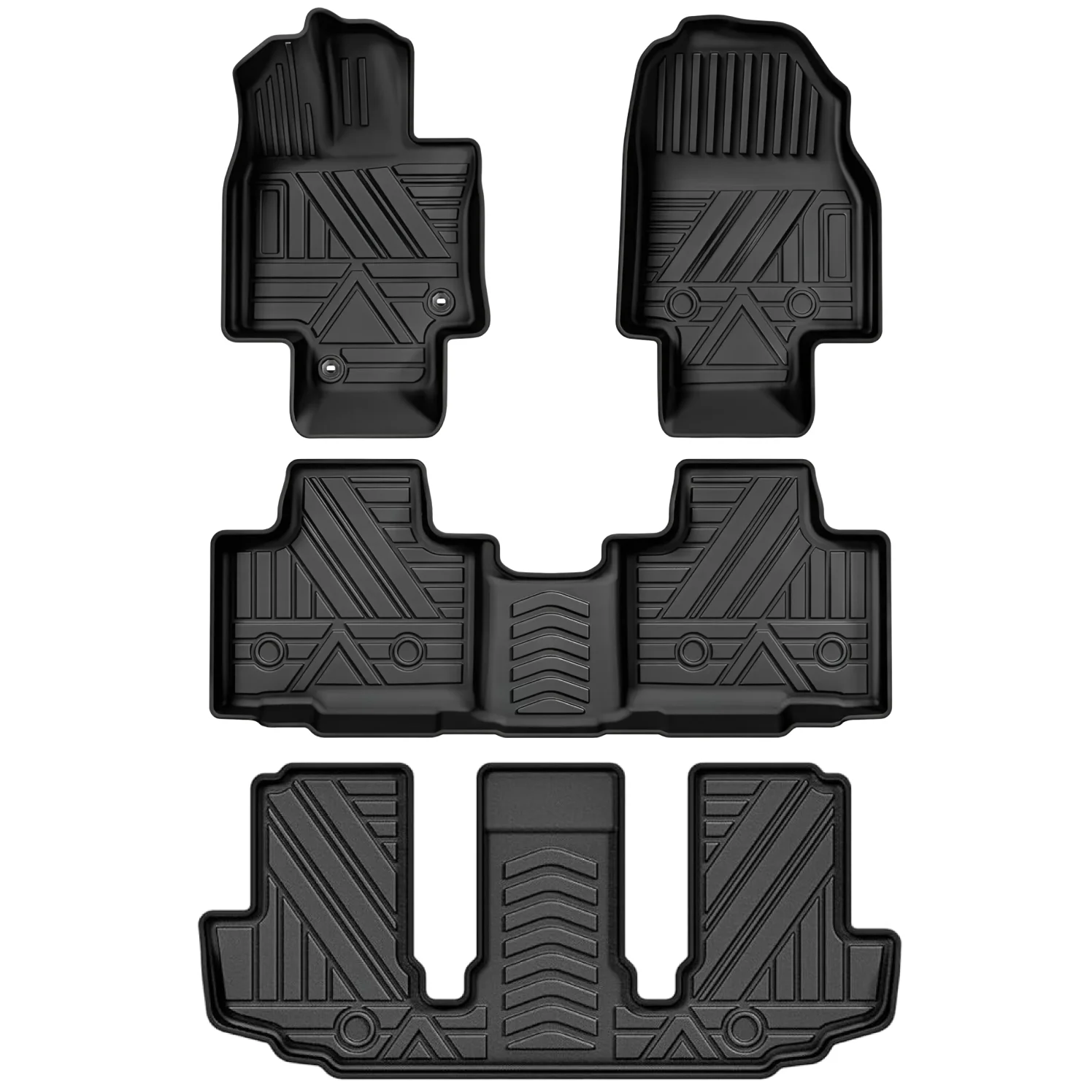 Image of Toyota Highlander Floor Mats  |  7-Seater 2022-2024 Models Custom Fit - view 0 (product view)