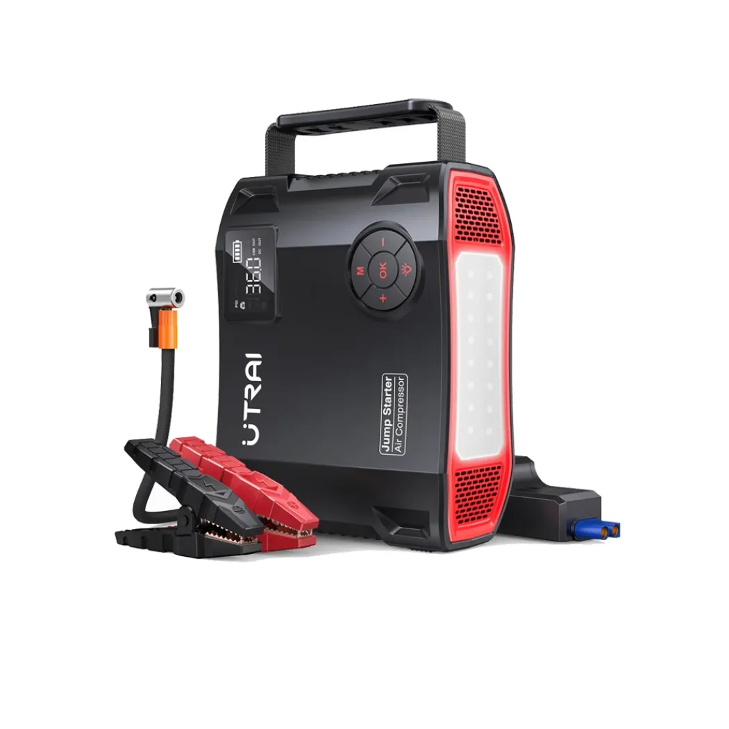 Image of Car Battery Starter Device with Air Compressor - view 0 (product view)