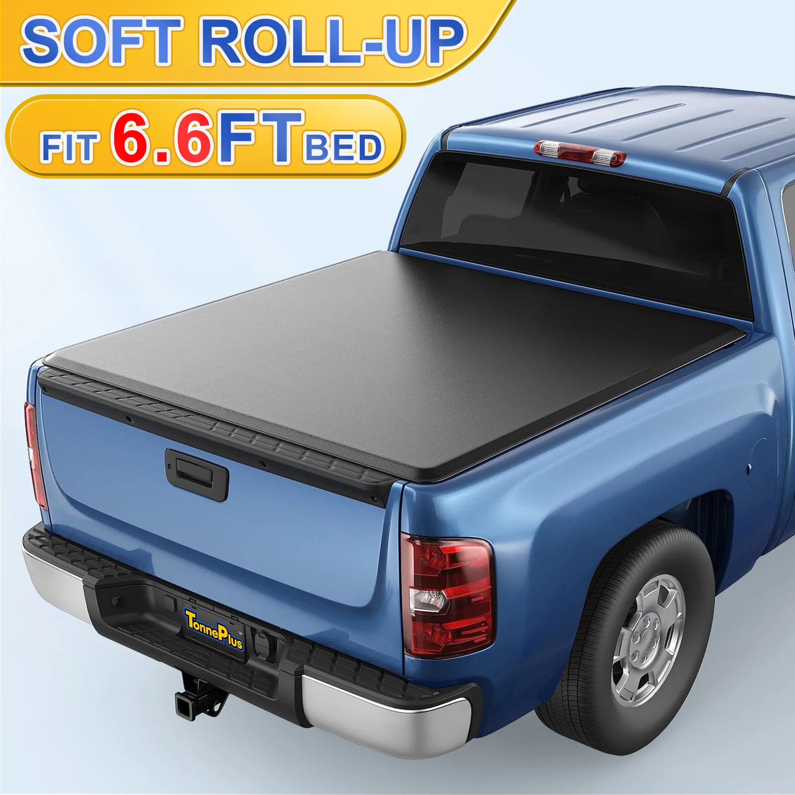 Truck Bed Cover (Soft Roll-Up Tonneau Cover) for 2007-2013 Silverado / Sierra 1(6.6 Feet Bed) - View 2